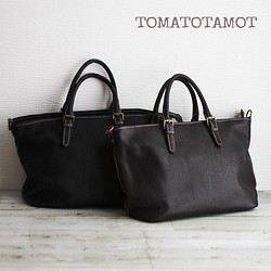 送料無料☆本革ビッグトートバッグ ビジネストート ファスナー付き B-137 トートバッグ TOMATOTAMOT/トマトタモット  通販｜Creema(クリーマ) 8196497