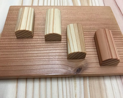 木製 箸置き 吉野杉 4個入りセット 無垢材 ドームキッチン雑貨 蜜