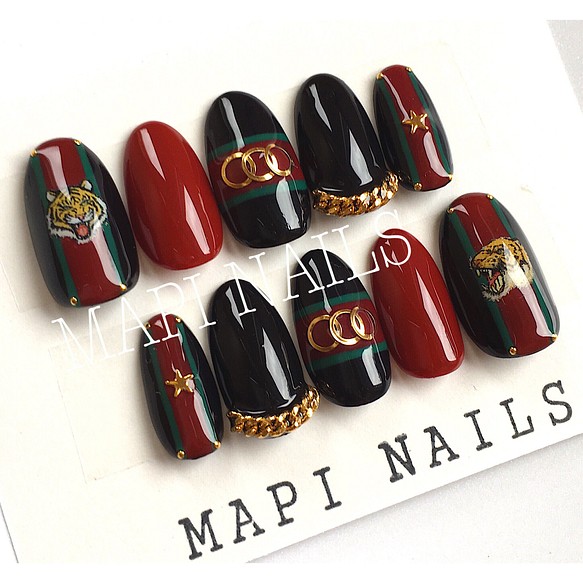 虎ネイル ネイルチップ ネイルシール Mapi Nails 通販 Creema クリーマ ハンドメイド 手作り クラフト作品の販売サイト