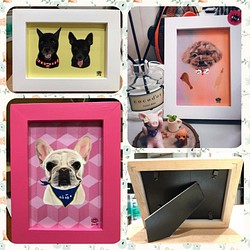 EYE•YU手繪系列//[范先生訂單］客製手繪寵物木框畫 第1張的照片