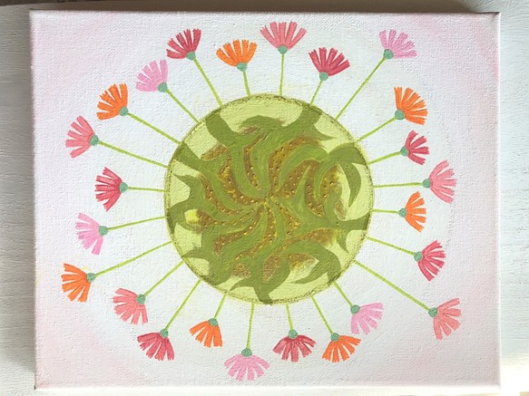 植物のエネルギーをあなたに届けるプランツ・スピリットアート【原画/キャンバス】花のイラスト《MiRAKiss　A021 1枚目の画像