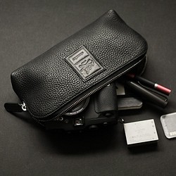 【Lサイズ】Leather Pouch Excela Zip エクセラファスナー使用 レザーポーチ crambox 1枚目の画像