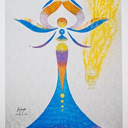 ヒーリングアートプリント「香りの聖霊　陽・夢の香り」[A5] 1枚目の画像