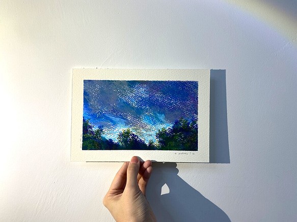 【 the sky 】- 油粉彩 手繪 畫作 第1張的照片