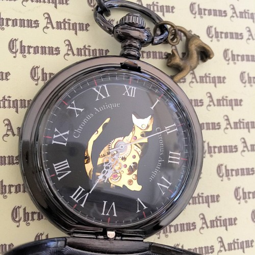 再販 35 No 135手巻き式懐中時計 クローム 猫 立体のび猫 腕時計 クロノスアンティーク 通販 Creema クリーマ ハンドメイド 手作り クラフト作品の販売サイト