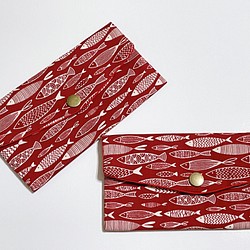 Xingsen - 毎年魚が描かれた布製の赤い封筒バッグ 1枚目の画像