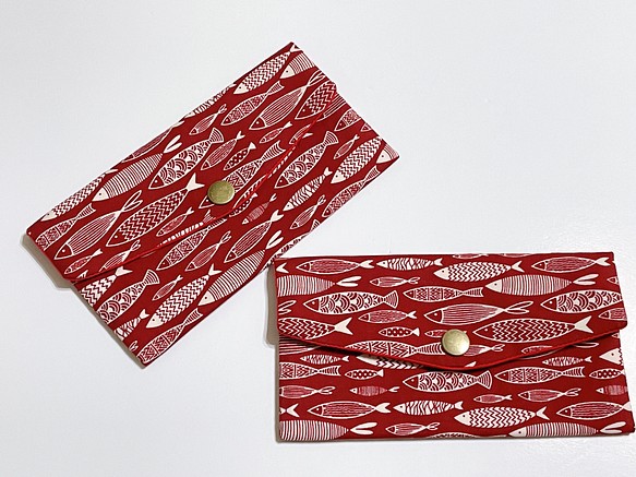 Xingsen - 毎年魚が描かれた布製の赤い封筒バッグ 1枚目の画像