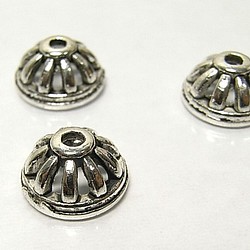 チベタン 座金 シンプル 銀古美 約10mm【約50個入り】6000271 1枚目の画像
