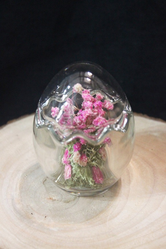 [Blooming ! 生活~滿天星X療癒蛋] 乾燥花 蛋形玻璃罩 客製 花禮 禮物 擺飾 佈置 療癒小物 第1張的照片