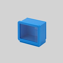 水平フレームモデルは、バージョンを上げるために小さな収納ボックスだった -  S  - ブルー 1枚目の画像