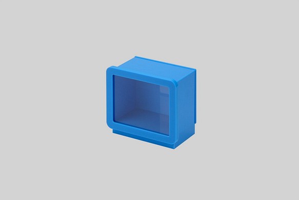 水平フレームモデルは、バージョンを上げるために小さな収納ボックスだった -  S  - ブルー 1枚目の画像