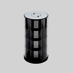 28格圓柱旋轉小物收納盒-黑色 第1張的照片