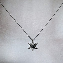 スノーフレーク 雪の結晶 ③チェーンネックレス　シルバー　50ｃm 1枚目の画像
