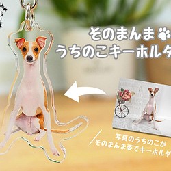 オーダーメイド　うちのこそのまんまキーホルダー　ペット　写真　オリジナルグッズ　　犬　猫　ギフト　プレゼント