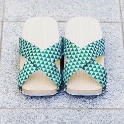 “泡桐SUN”泡桐涼鞋男士綠色日本心M碼 第1張的照片