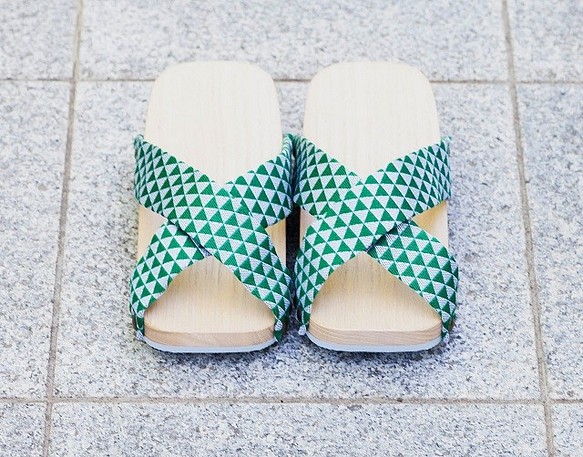 “泡桐SUN”泡桐涼鞋男士綠色日本心M碼 第1張的照片