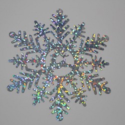 スパンコール　雪の結晶　大　ホログラム銀　2枚のセット(SSN88HSVBH00) 1枚目の画像
