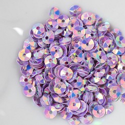 スパンコール 約640枚(約4g) 丸カップ 4mm オーロラ 紫 (SMC04APPSA00) 1枚目の画像