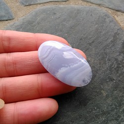 ブルーレースアゲート天然石ルース 1枚目の画像