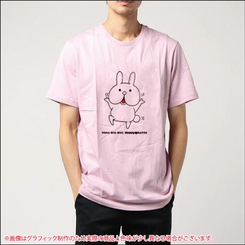 新品 うさぎ Tシャツ 半袖 丸襟 ライトピンク メンズ レディース キッズ うさぎ キャラクター かわいい ゆるキャラ Tシャツ カットソー ハッピーラテ 通販 Creema クリーマ ハンドメイド 手作り クラフト作品の販売サイト