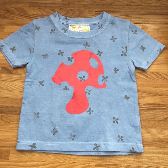kidsTシャツ「きのこ-leaf」100-20902-3 1枚目の画像