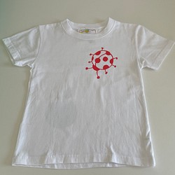 kidsTシャツ120cm「シンプル　てんとうむしと青リンゴ」120-21430 1枚目の画像