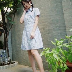 MIT 純棉幸運草印花襯衫洋裝(R5071E) 第1張的照片