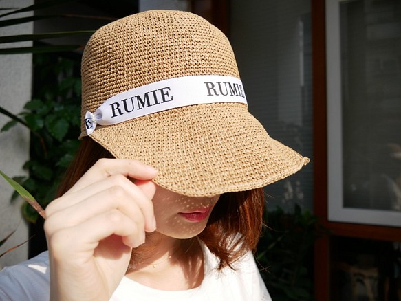 RUMIEテクスチャ麦わら帽子（R7752F） 1枚目の画像