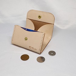 ヌメ革 ボックス小型財布【送料無料】 1枚目の画像