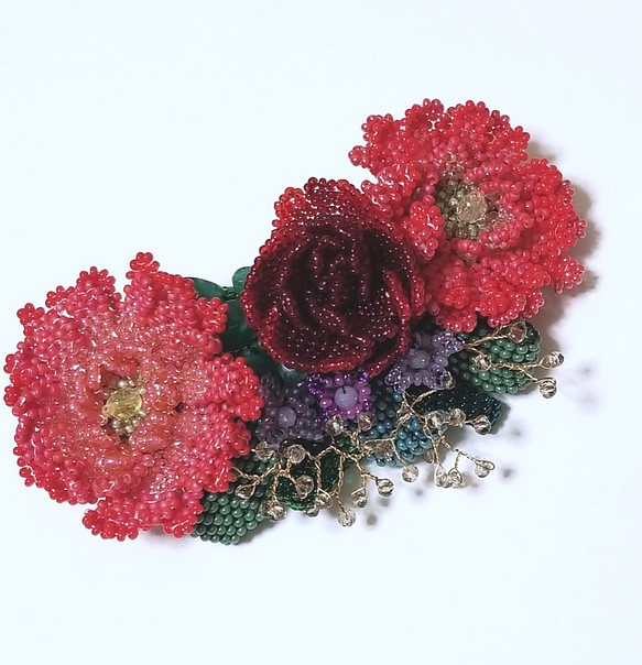 バレッタ　Bouquet(レッドガーベラ) 1枚目の画像