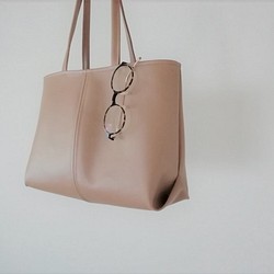 ブラウン色のふわりトートバッグ「Creema限定」 2枚目の画像