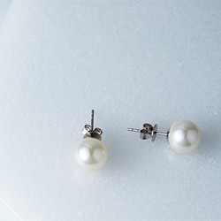 18K金 東方氣質珍珠耳環( 6 mm) 第1張的照片