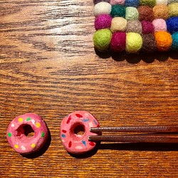 ドーナツの箸置き  ピンク 1枚目の画像