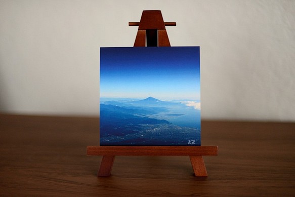 お部屋を彩る【富士山 Blue Moment】アートパネル《18cm×18cm》 1枚目の画像
