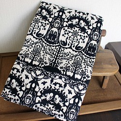 シーチング生地　フォレスト　104㎝巾×100㎝　～ブラック～ 1枚目の画像