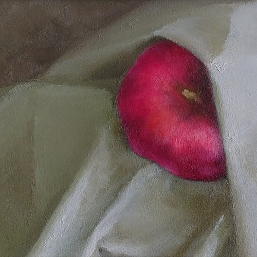 油彩】静物画（リンゴ/カラーフィールド/抽象表現） 絵画 Atsushi 通販 