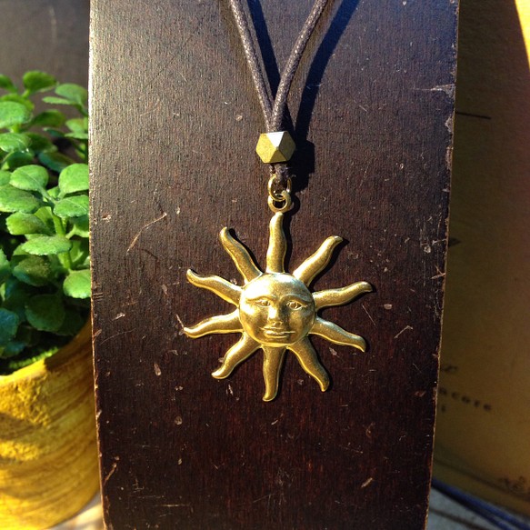 ”Brass Sun” code necklace 約80cm 1枚目の画像