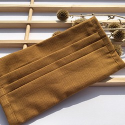 口罩布套 口罩套 (素色竹節紗) 薑黃色 可寄送國外 第1張的照片