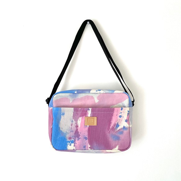 shoulder bag / 手染めの帆布ショルダーバッグ / purple 1枚目の画像