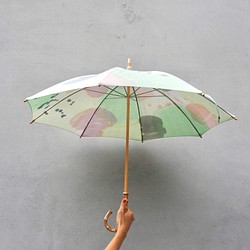 陽傘/手染陽傘/棉陽傘/粉彩 第1張的照片