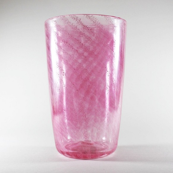 【Breathing Cup】細密織氣泡杯(粉紅底色) /水杯/果汁杯/啤酒杯 第1張的照片