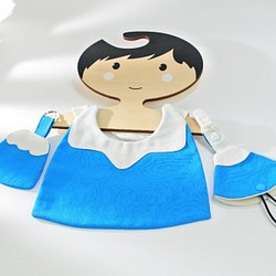 彌月禮盒 富士山系列 嬰兒圍兜 平安符袋 二合一奶嘴夾 第1張的照片