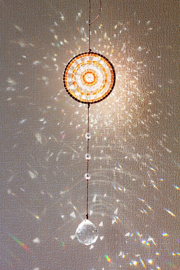 Mandala Suncatcher Orange-慶祝你的舉動♡光和彩虹禮物 第1張的照片