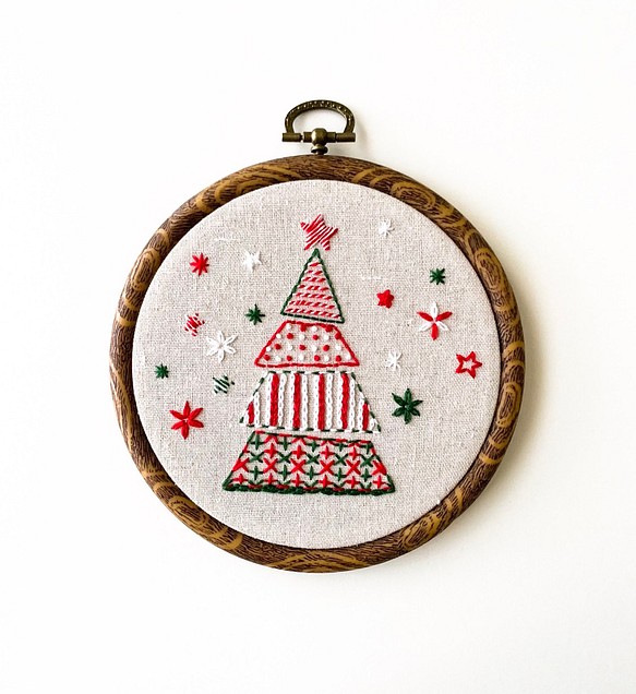 手刺繡材料包—聖誕樹 第1張的照片