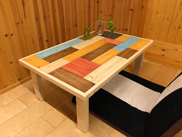 【建築工房が作る】木製ローテーブル