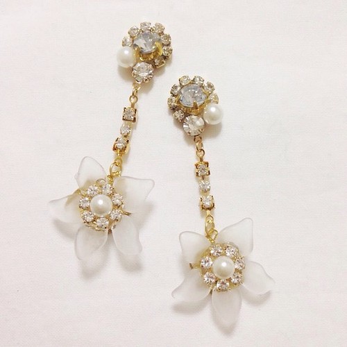 no970/パールビジューピアス ピアス（その他） espoir 通販｜Creema ...