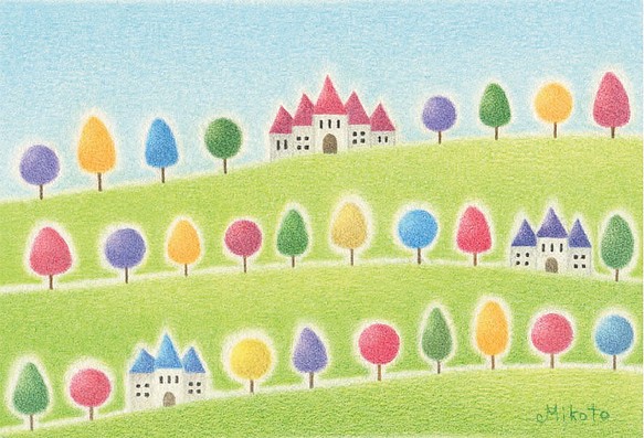Sunny day(2Lサイズ。色鉛筆画。複製画) 1枚目の画像