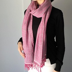 [Unisex Scarf] Pink and Silver - All season available - 第1張的照片