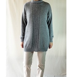 秋冬ハイネックセーター―ライトグレー 1枚目の画像