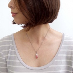 漸層紅豌豆項鍊 • 樹脂項鍊 • Ombre Red Necklace • Resin Jewelry 第1張的照片